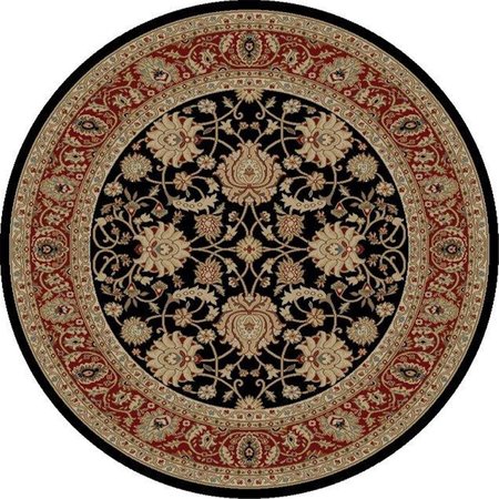 CONCORD GLOBAL 5 ft. 3 in. Ankara Mahal - Round, Black 65530